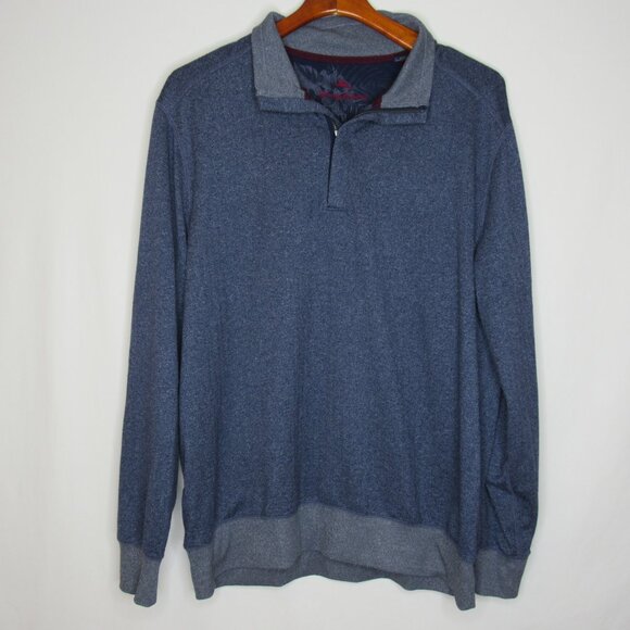 Tommy Bahama Blue Island Pro-Formance Half-Zip Pullover Sweatshirt Men's L - Picture 6 of 8